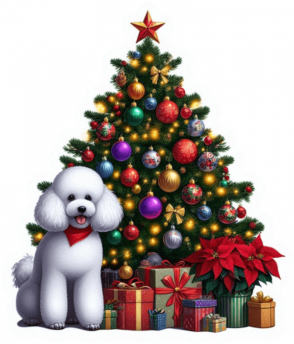 Bichón frisé y Arbolito de Navidad 01