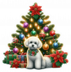 Bichón maltés y Arbolito de Navidad 03