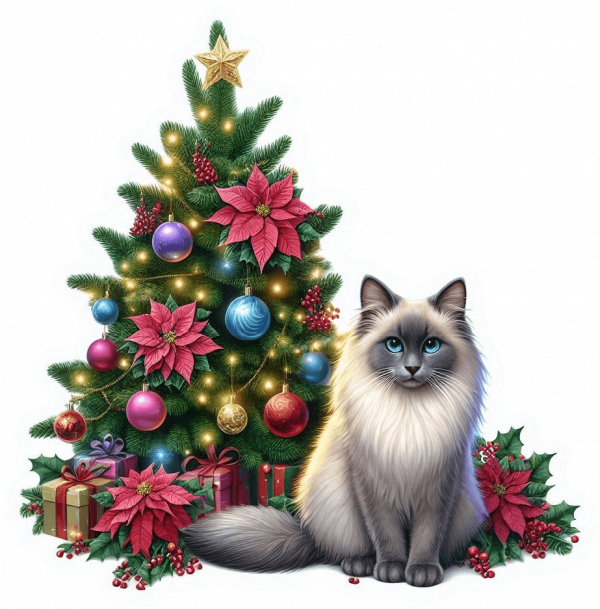 Angora y Arbolito de Navidad 01