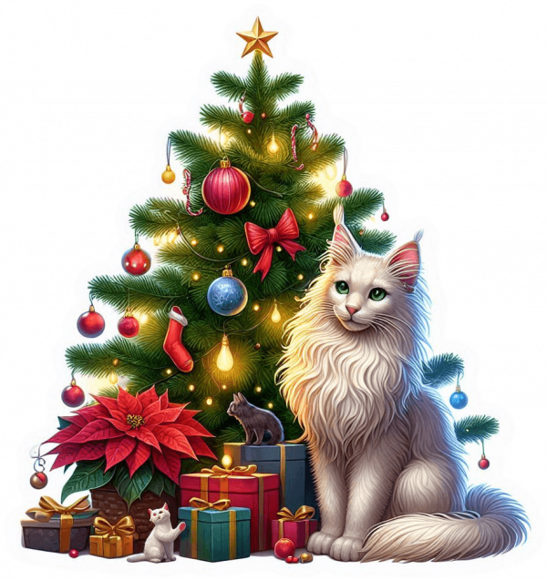 Angora y Arbolito de Navidad 03