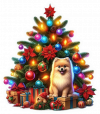 Pomerania y Arbolito de Navidad 01