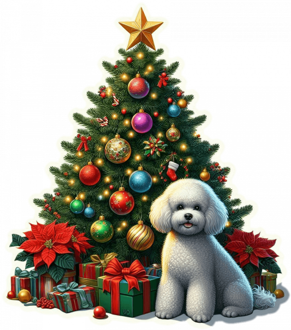 Bichón frisé y Arbolito de Navidad 02