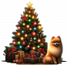 Pomerania y Arbolito de Navidad 04