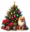 Pomerania y Arbolito de Navidad 02