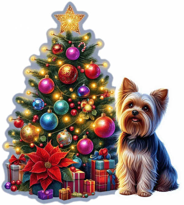 Yorkshire terrier y Arbolito de Navidad 02