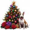 Bull terrier y Arbolito de Navidad 03