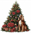 Cocker spaniel inglés y Arbolito de Navidad 04