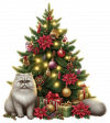 Gato persa y Arbolito de Navidad 04
