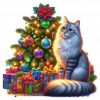 Siberiano y Arbolito de Navidad 03