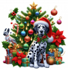 Dalmata y Arbolito de Navidad 01