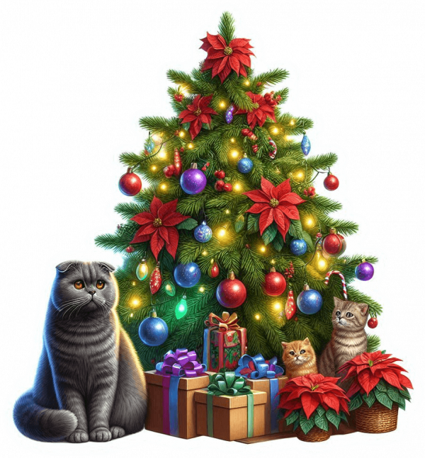 Scottish Fold y Arbolito de Navidad 04