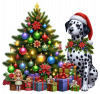 Dalmata y Arbolito de Navidad 03