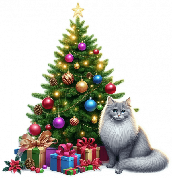 Angora y Arbolito de Navidad 02