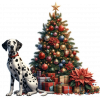 Dalmata y Arbolito de Navidad 02