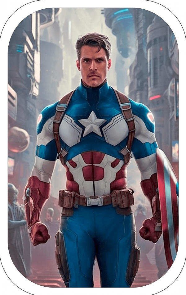 Tarjetica Capitan America Futuro