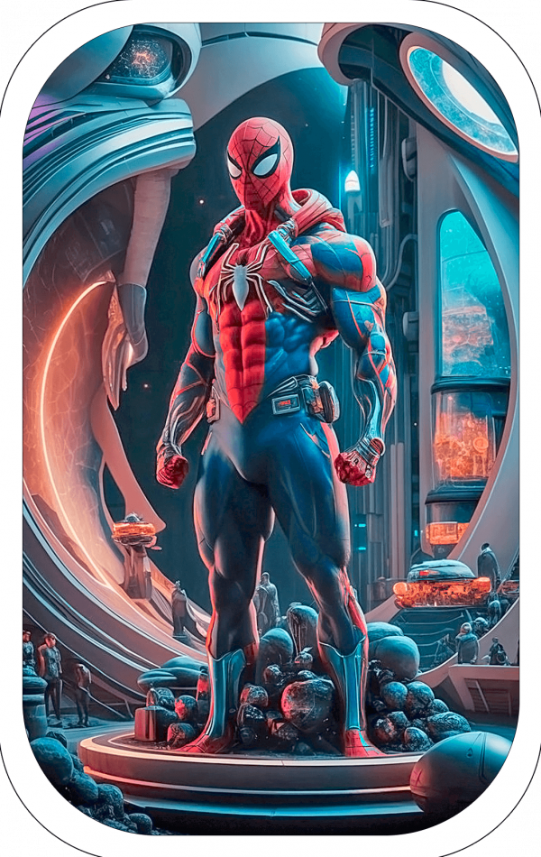 Tarjeticas Spiderman Futurista