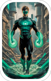 Tarjeticas Linterna Verde Futurista 02