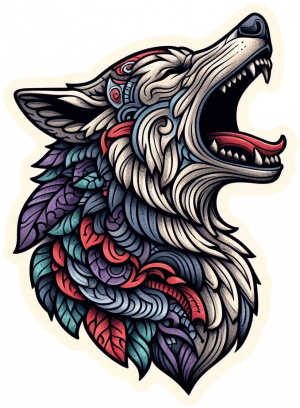 Tatu Acuarela de Lobo 01