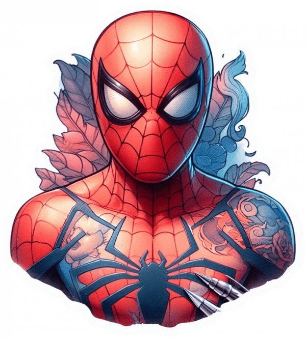 Tatuaje Acuarela de Spiderman 01