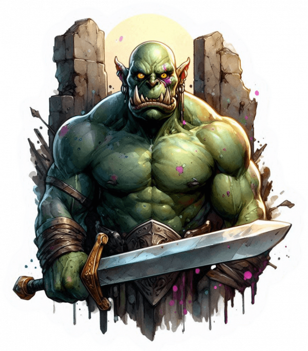 Orco con Espada Claymore 05