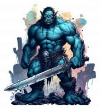 Orco con espada Greatsword 01