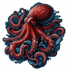 Tatuaje Acuarela Realista Pulpo 02