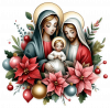 La Navidad y Poinsettias 01