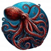 Tatuaje Acuarela Realista Pulpo 06