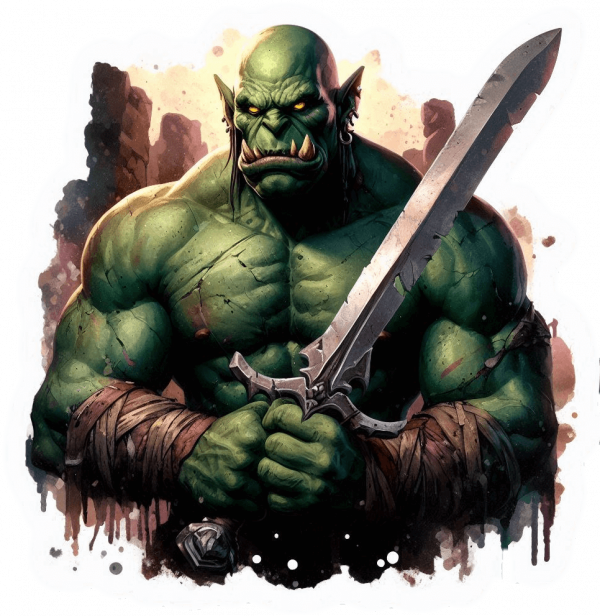Orco con Espada Claymore 02