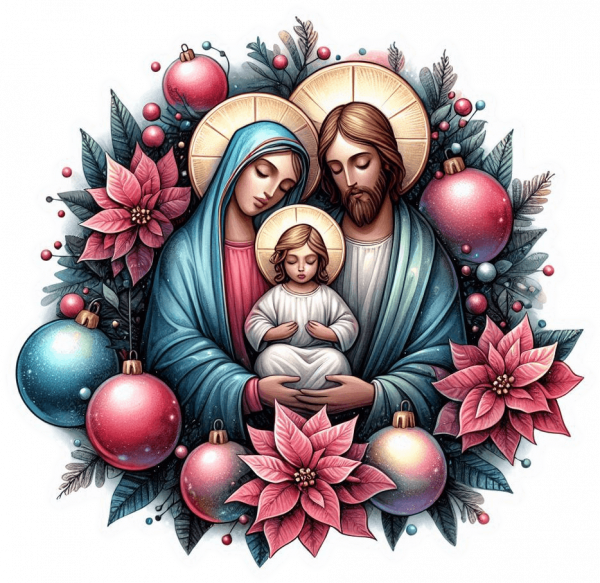 La Navidad y Poinsettias 02