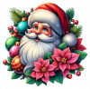 Santa Claus y Poinsettias 09