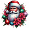 Santa Claus y Poinsettias 04