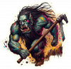 Orco con Hacha de Guerra 03