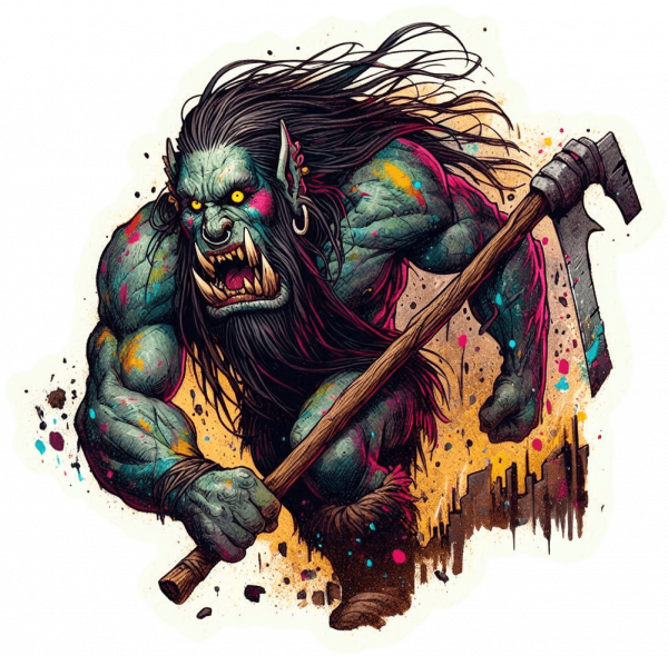 Orco con Hacha de Guerra 03