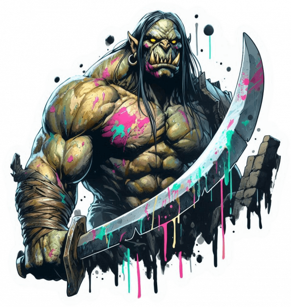 Orco con Espada Cimitarra 01