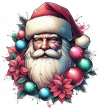 Santa Claus y Poinsettias 02