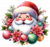 Santa Claus y Poinsettias 08
