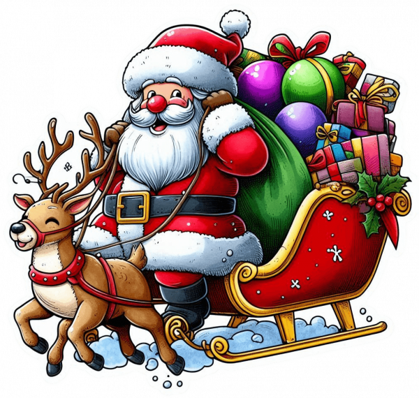 Santa y Rudolf Navidad 05