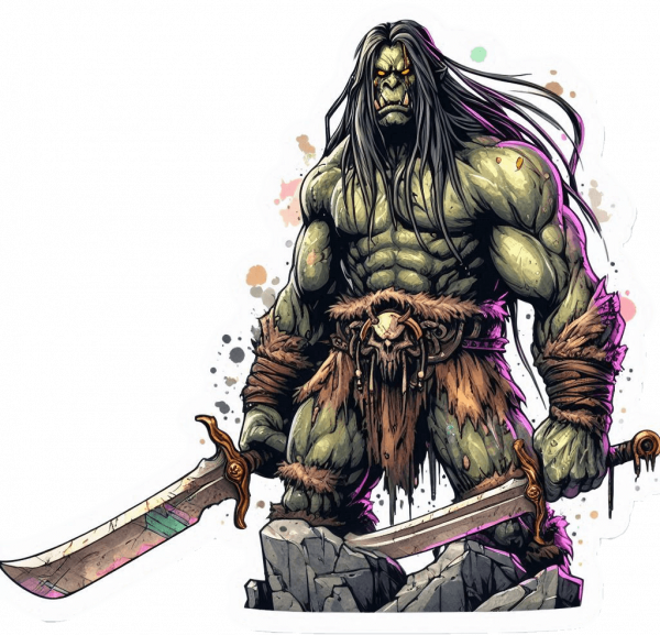 Orco doble espada 01