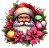 Santa Claus y Poinsettias 03