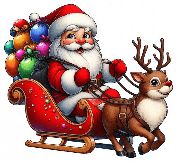 Santa y Rudolf Navidad 01