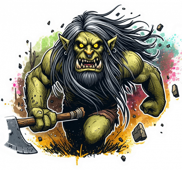 Orco con Hacha de Guerra 01