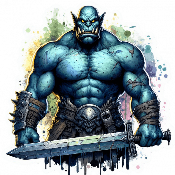 Orco con espada Greatsword 02