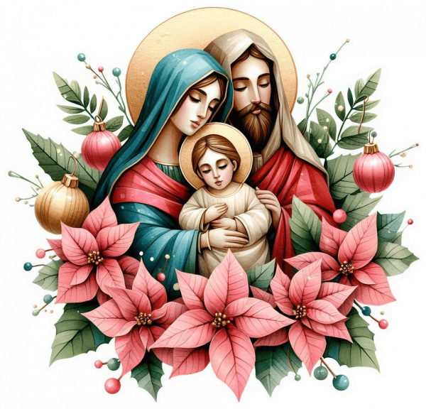 La Navidad y Poinsettias 03