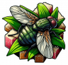 Mosca sobre Hoja 03
