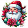 Santa Claus y Poinsettias 06