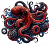 Tatuaje Acuarela Realista Pulpo 05