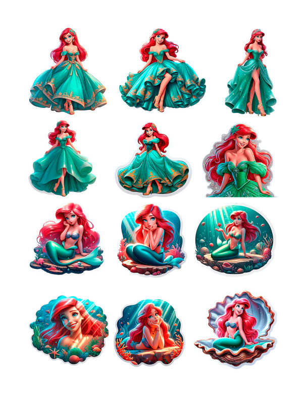 Plantilla Princesa Ariel (La Sirenita)