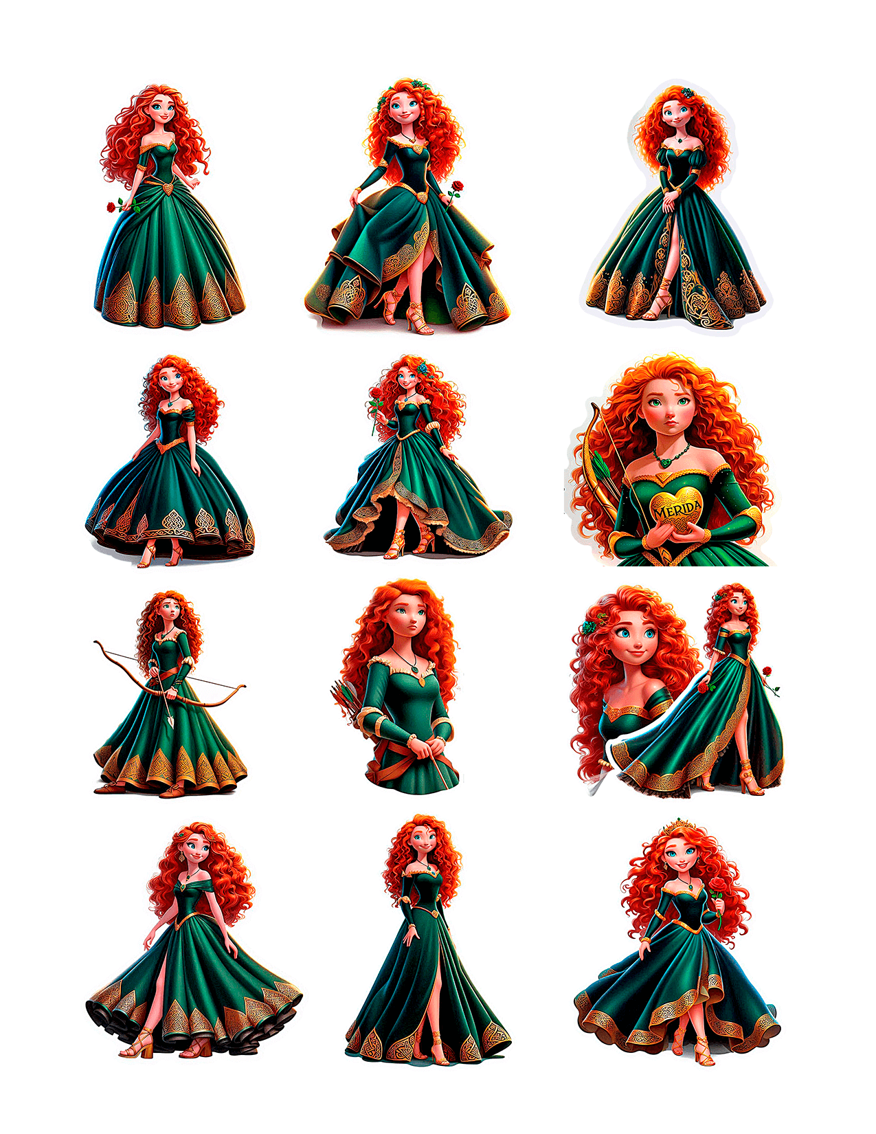 Plantilla Princesa Mérida