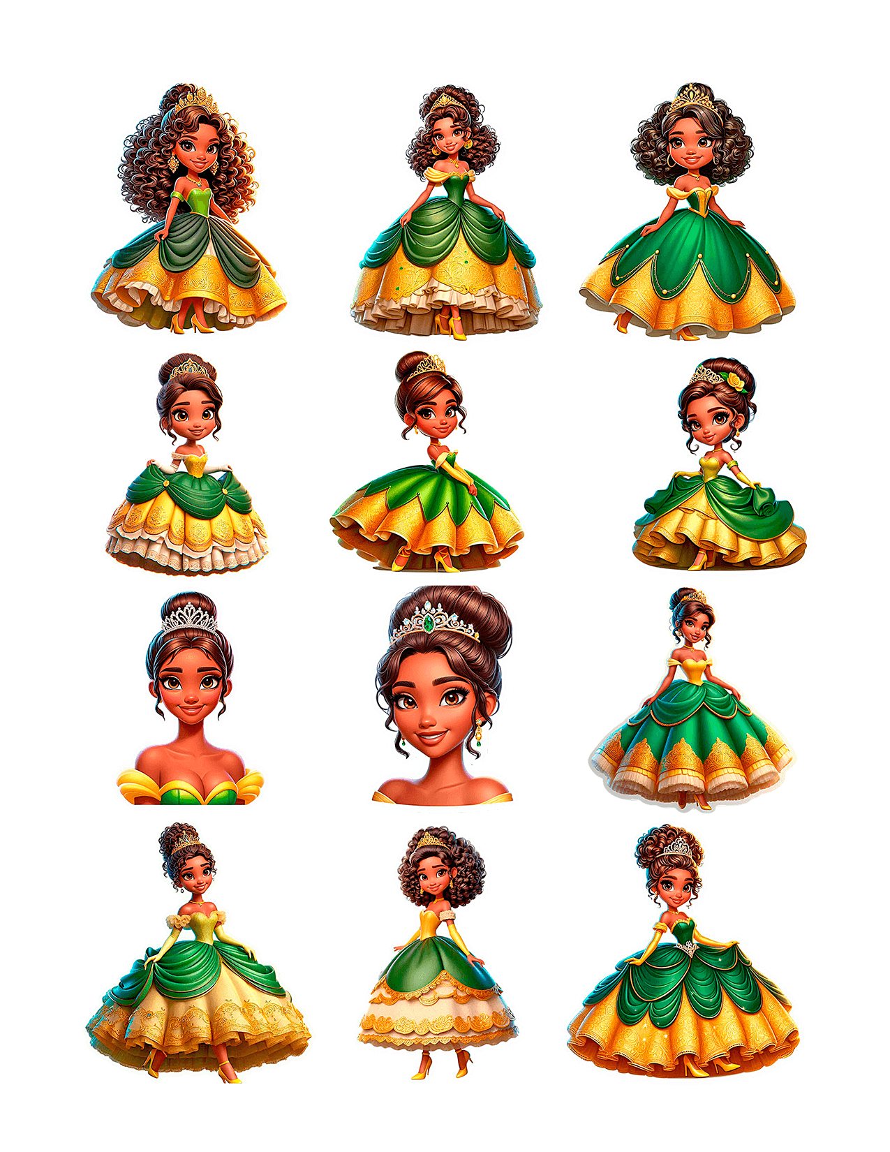 Plantilla Princesa Tiana